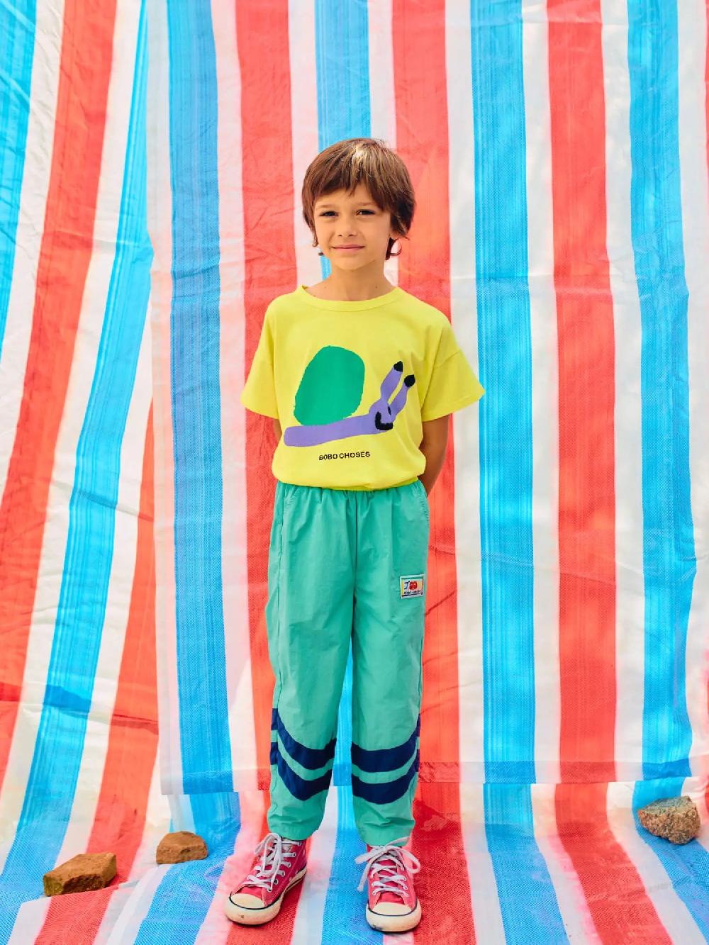 Bobo choses Smiling color block tracksuit pants