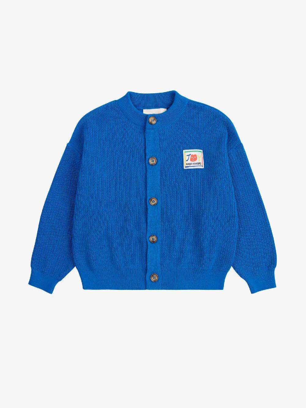 Bobo Choses Smiling Open Work Cardigan
