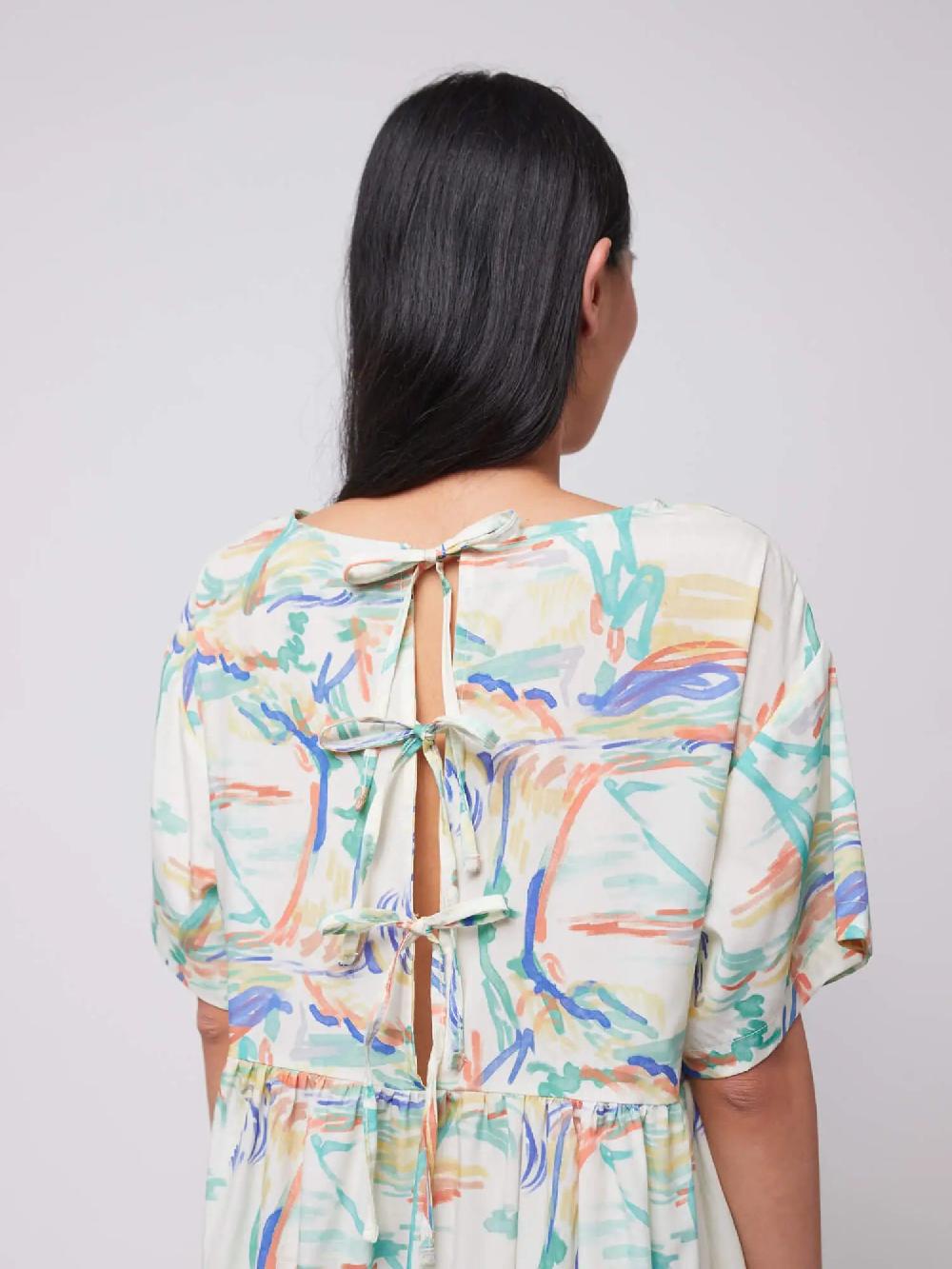 Bobo Choses Spring Landscape Print Loose Dress