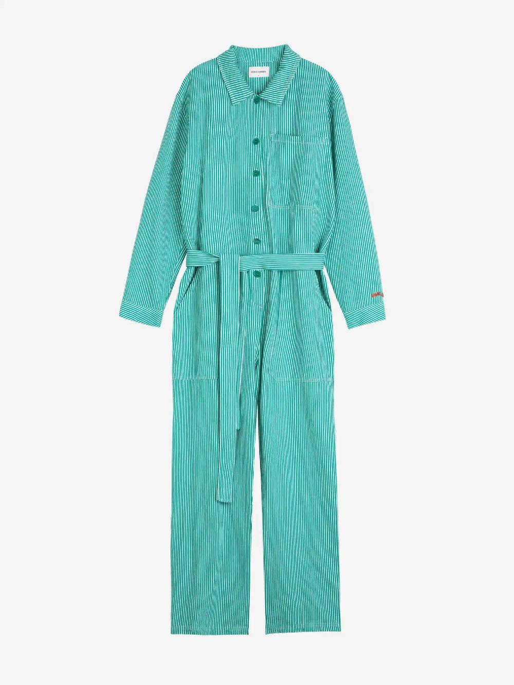 Bobo Choses Striped Twill Jumpsuit
