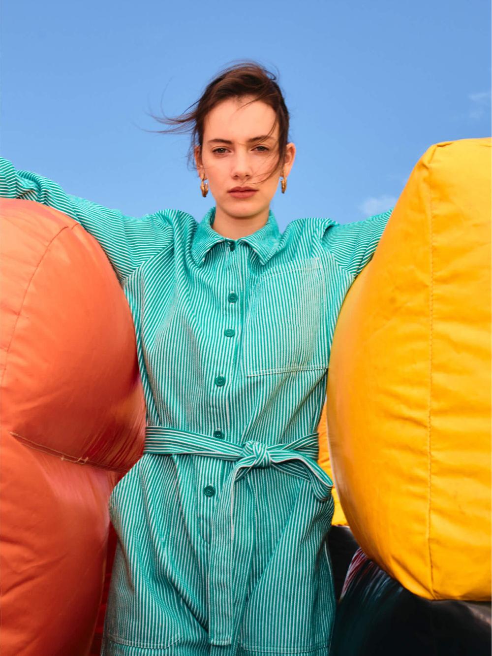 Bobo choses Striped twill jumpsuit