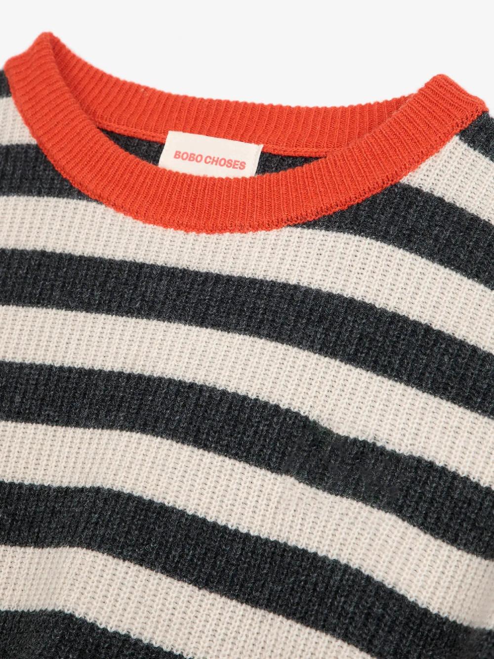Bobo Choses Striped Wool Blended Jumper