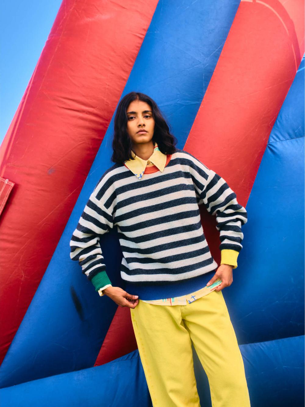 Bobo choses Striped wool blended jumper