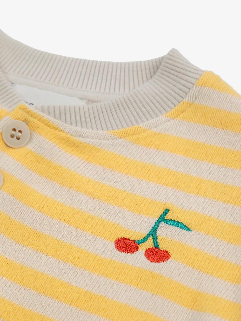 Bobo Choses Stripes Buttoned Sweatshirt