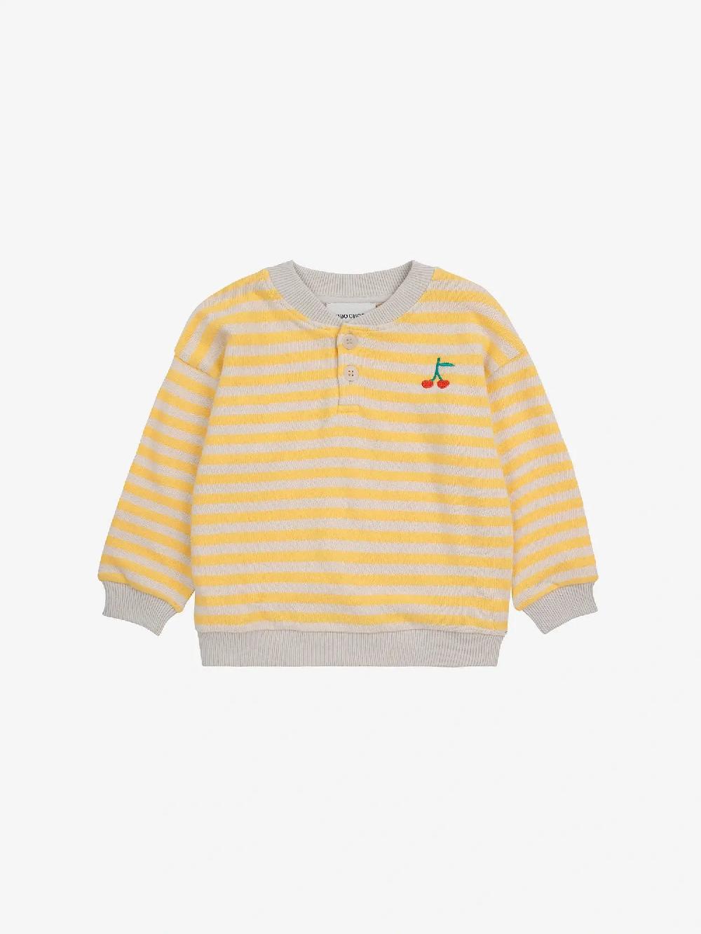 Bobo choses Stripes buttoned sweatshirt