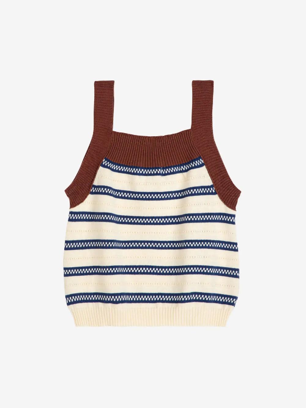 Bobo Choses Stripes Knitted Tank Top