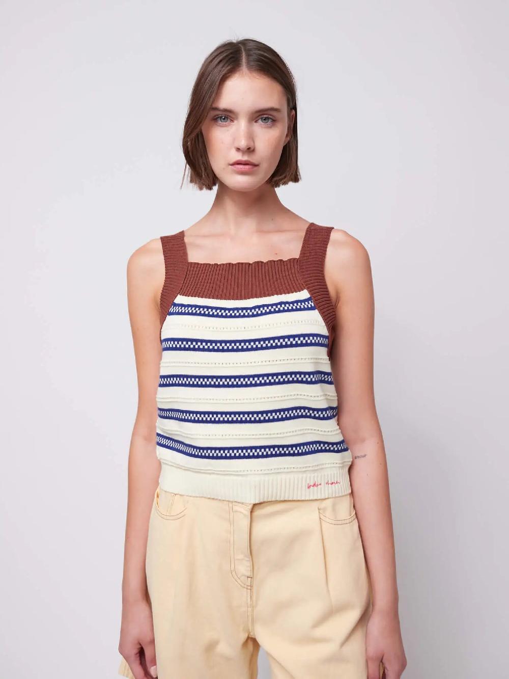 Bobo choses Stripes knitted tank top