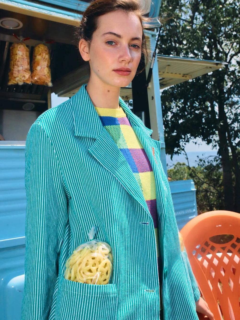 Bobo choses Stripes twill relaxed blazer