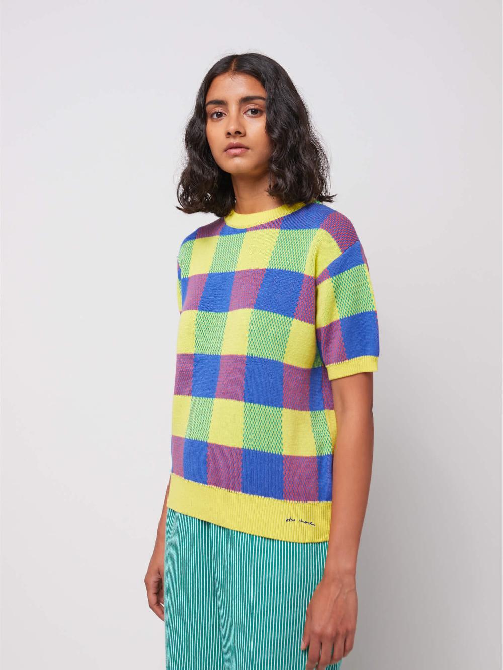 Bobo Choses Vichy Jacquard Cotton Jumper