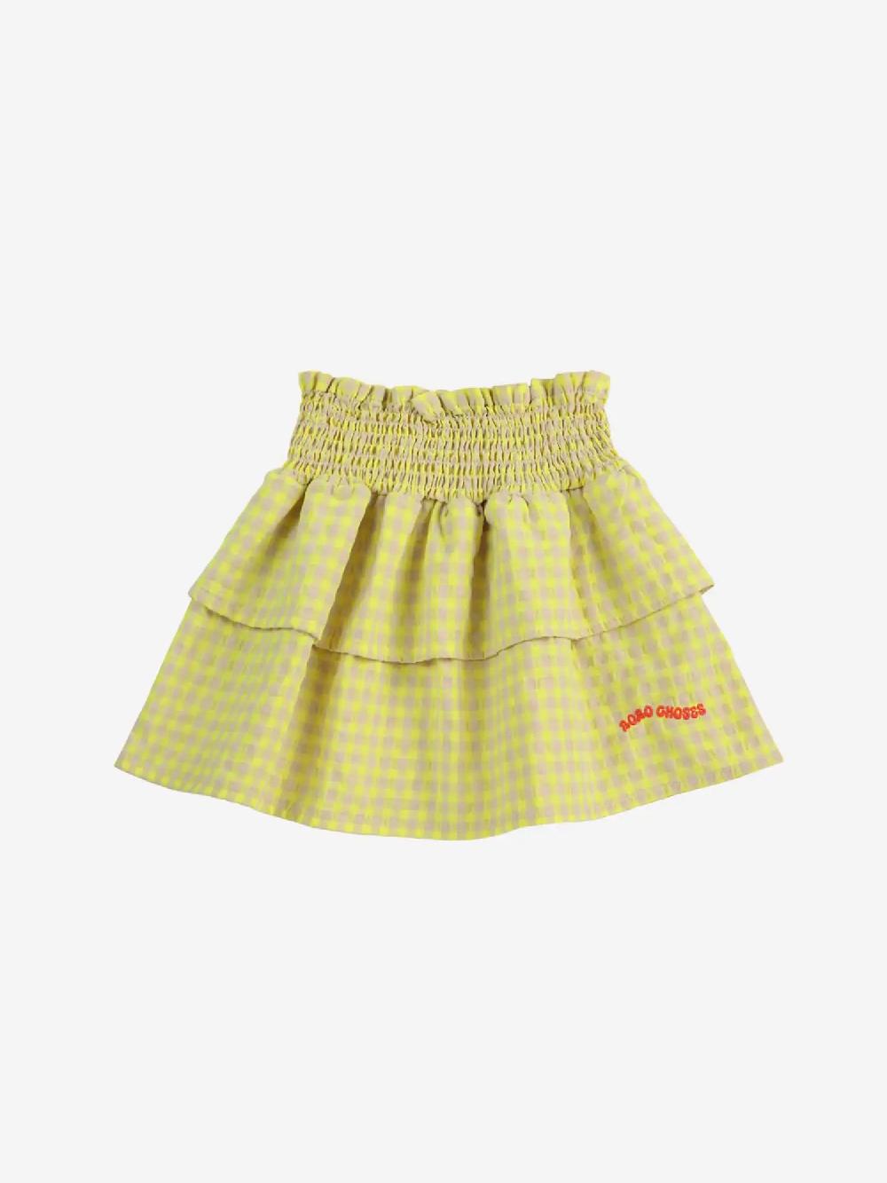 Bobo Choses Vichy Ruffle Skirt