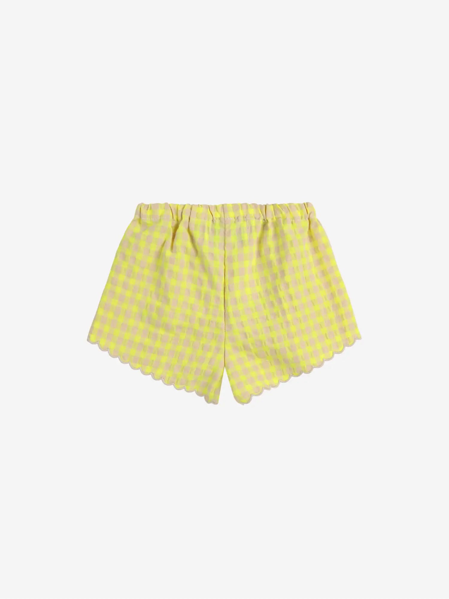 Bobo Choses Vichy Ruffle Woven Shorts