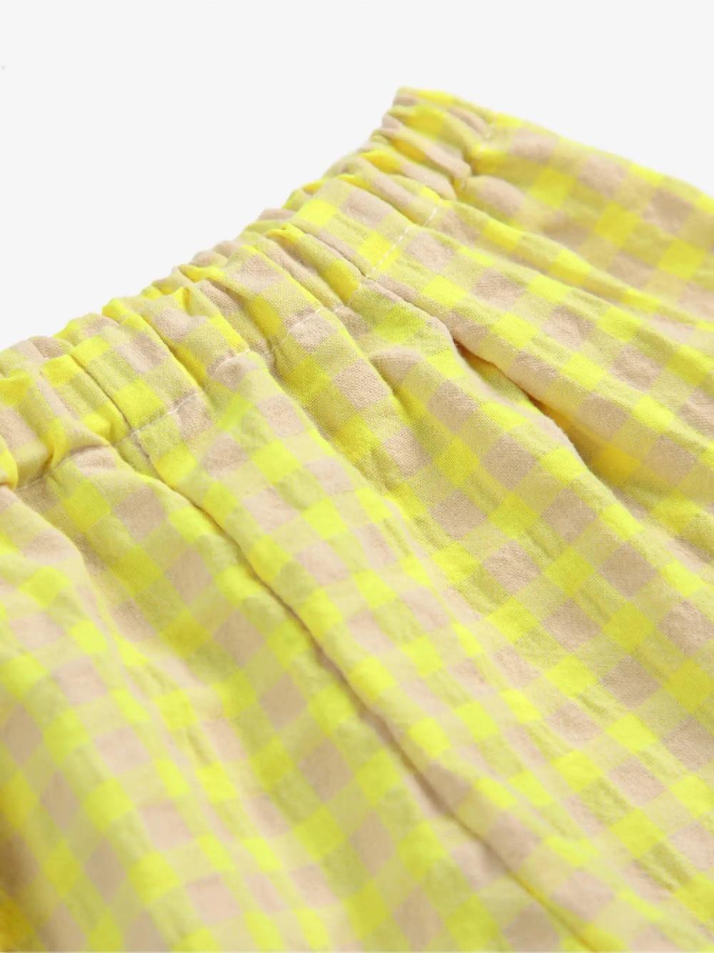 Bobo Choses Vichy Ruffle Woven Shorts