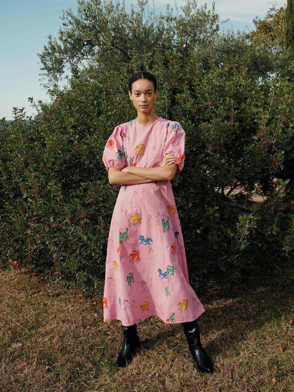 Bobo choses Wonder Horse printed evase dress