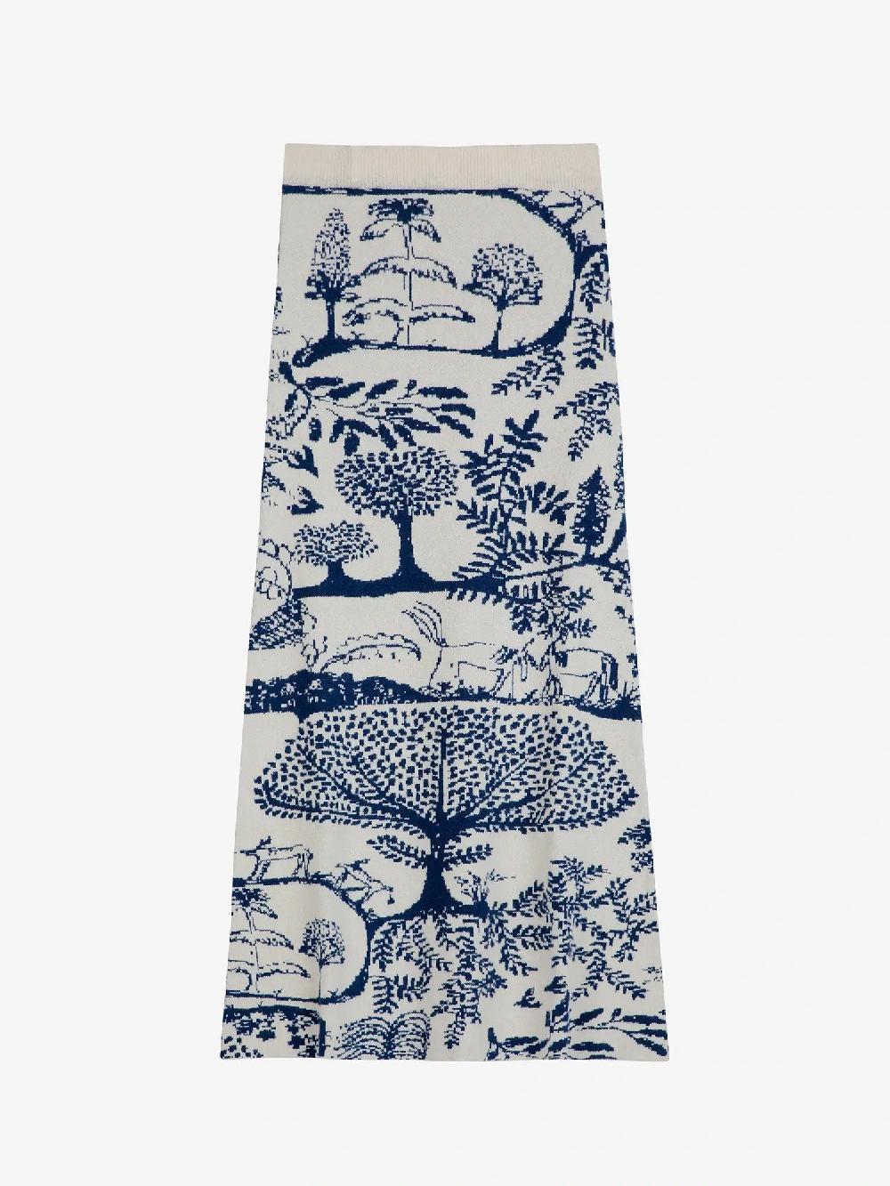Bobo choses Wonderland printed midi knitted skirt