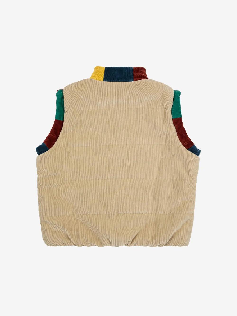 Bobo Choses Color Block Pockets Corduroy Quilted Vest