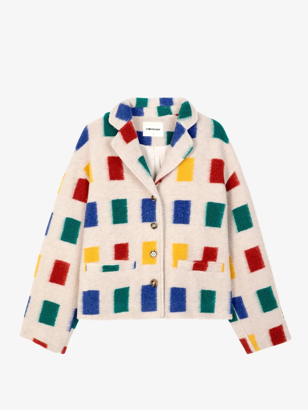 Bobo Choses Color Game Print Jacquard Single Breasted Jacket