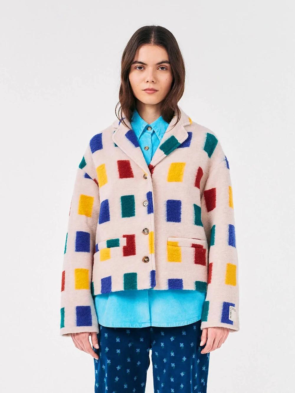 Bobo choses Color game print jacquard single breasted jacket