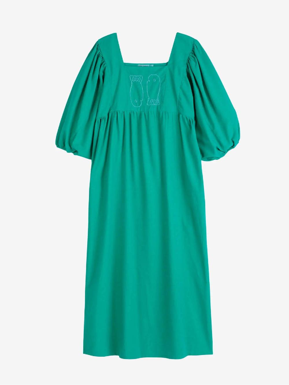 Bobo Choses Couple Fish Embroidery Puff Sleeve Dress