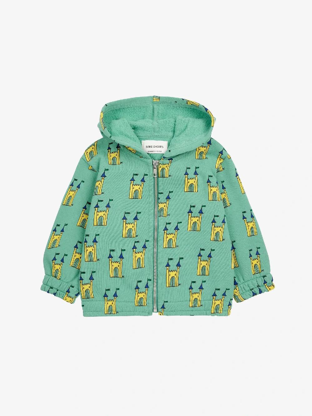 Bobo choses Faraway Castle all over zipped sweatshirt