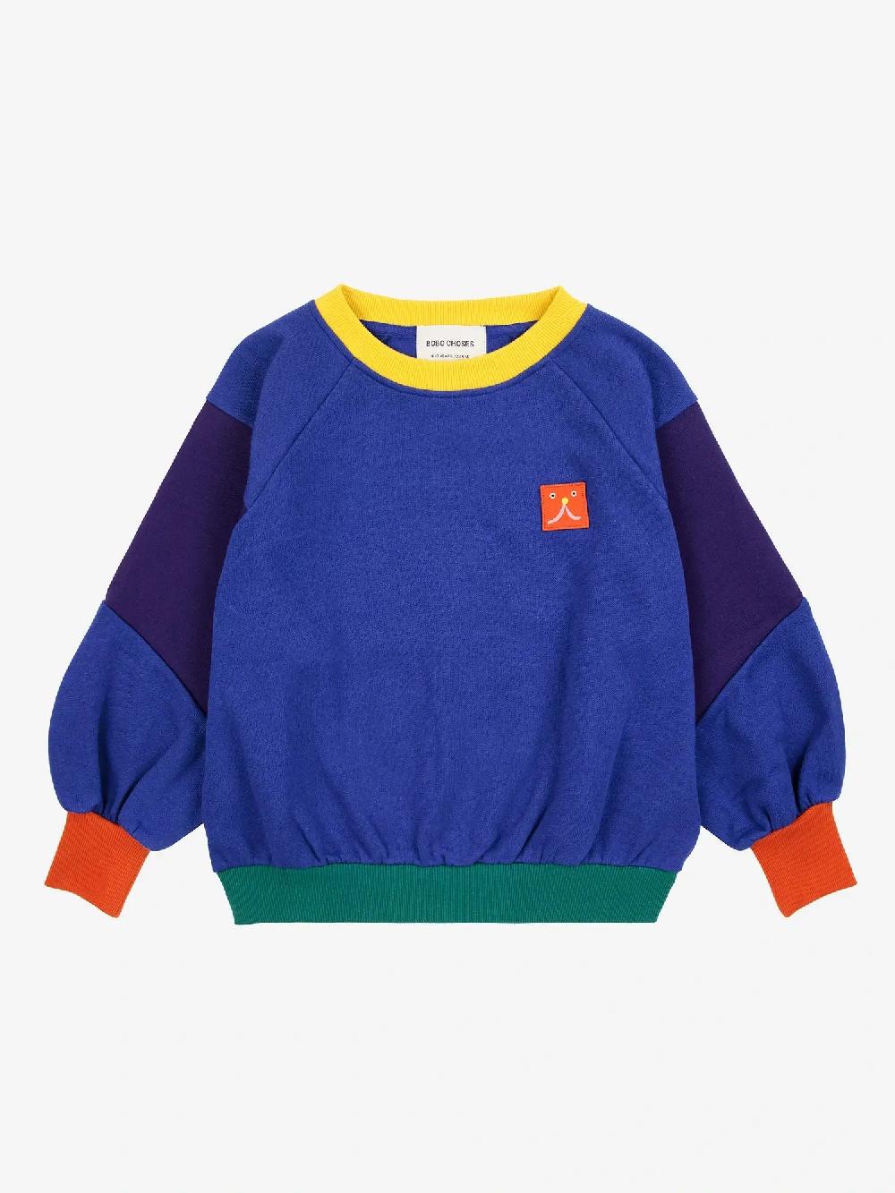 Bobo choses Funny Face patch ranglan sleeve sweatshirt