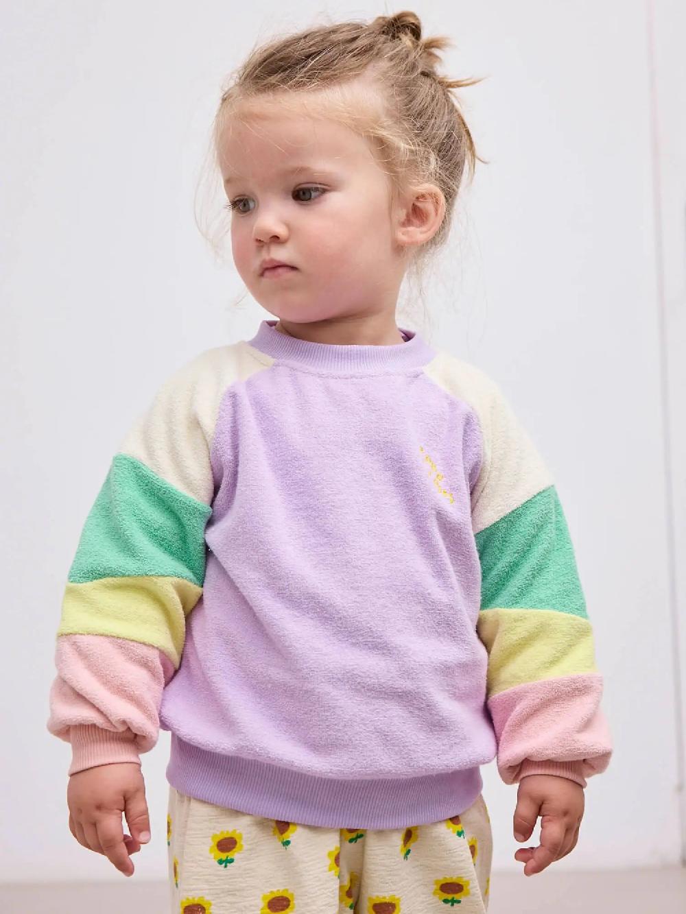 Bobo choses Lila Color Block terry cloth sweatshirt