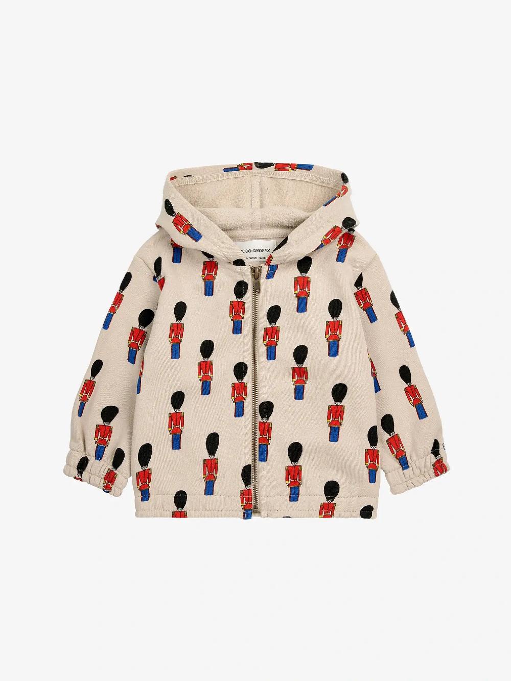 Bobo Choses Little Tin Soldiers All Over Zipped Sweatshirt