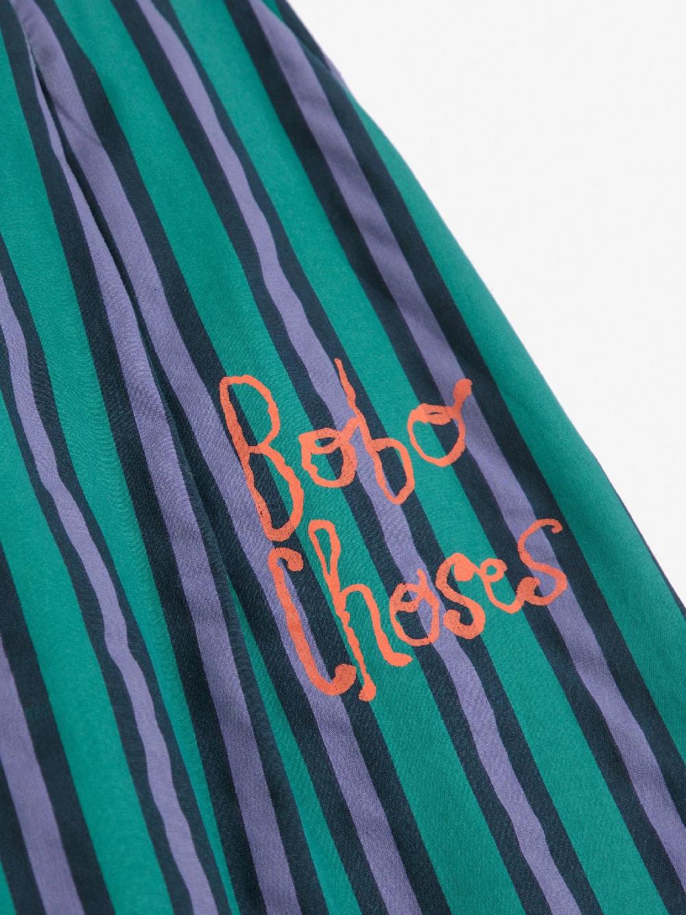 Bobo Choses Multi Striped Pleated Straight Leg Trouser