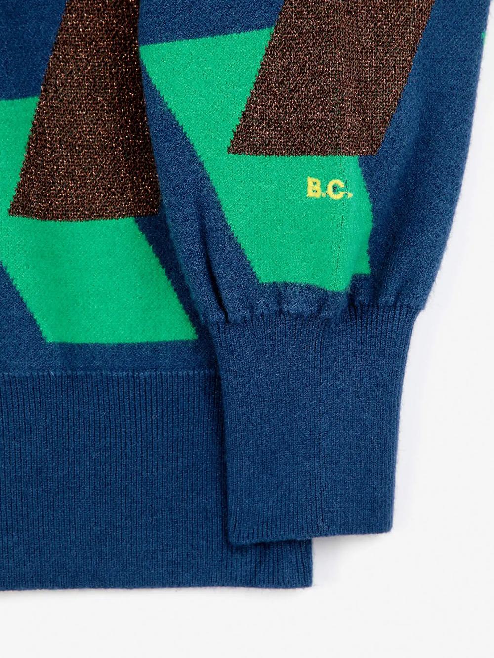 Bobo Choses Multicolour Checked Jacquard Knitted Cardigan