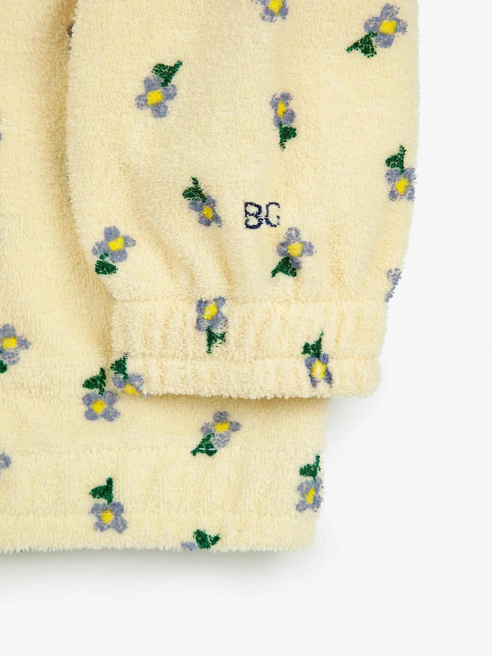 Bobo Choses Pansy Flower All Over All Over Zipped Sweatshirt