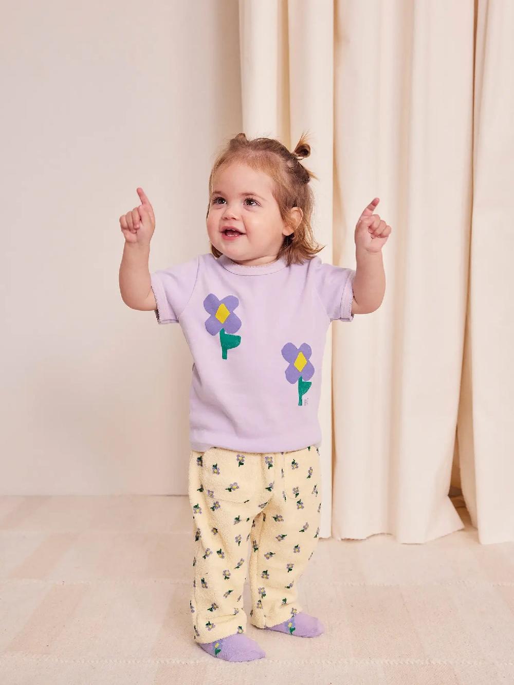 Bobo choses Pansy Flower all over straight jogging pants