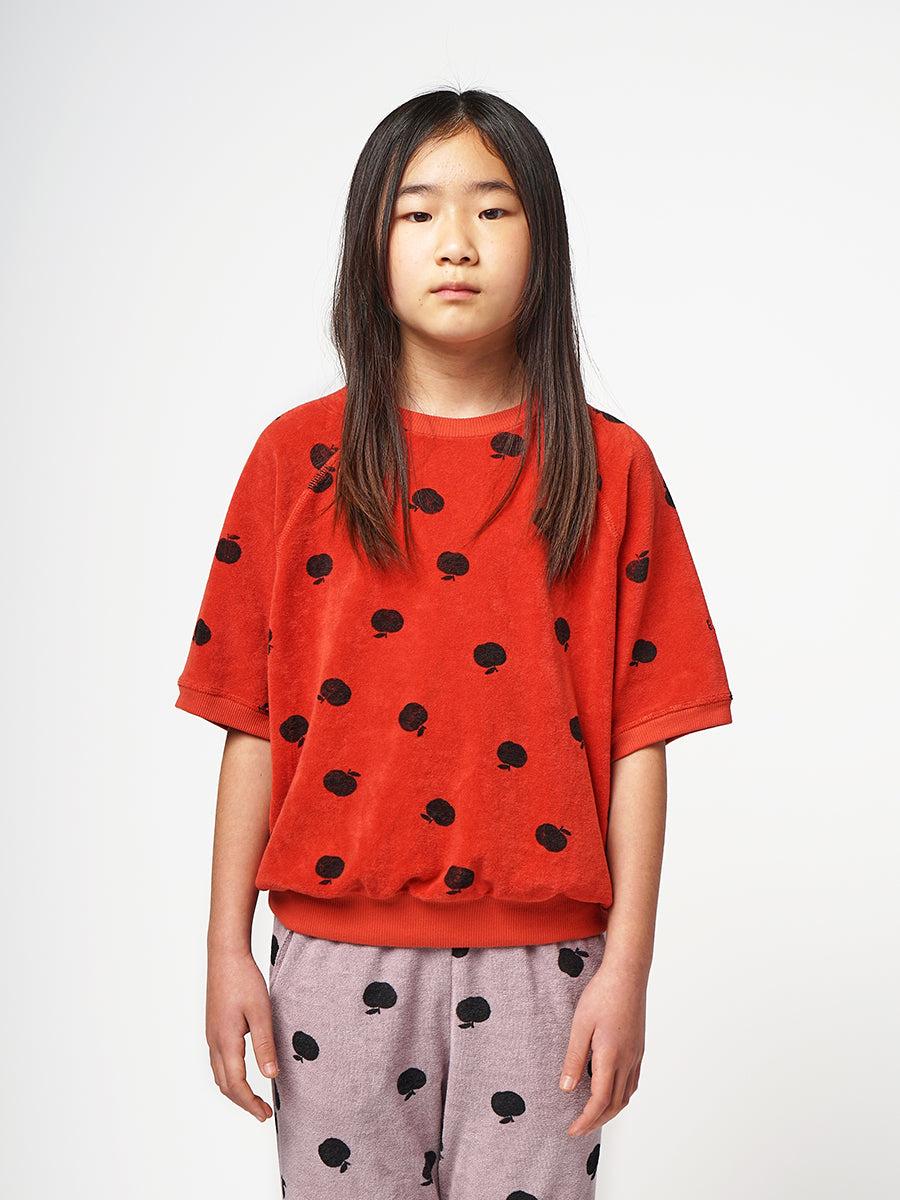 Bobo Choses Poma Allover Short Sleeve Terry Sweatshirt
