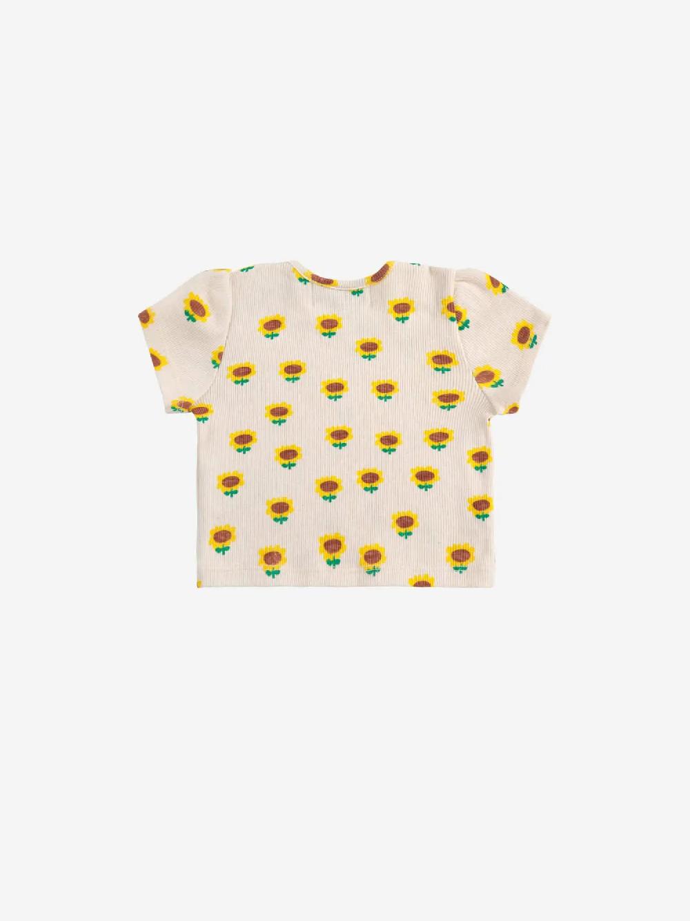 Bobo Choses Sunflower All Over Balloon Sleeve T-Shirt
