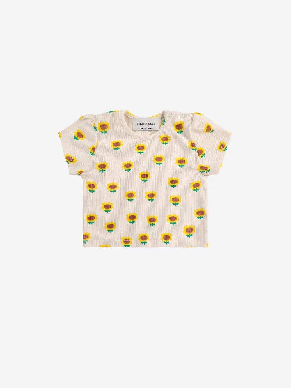 Bobo choses Sunflower all over balloon sleeve T-Shirt
