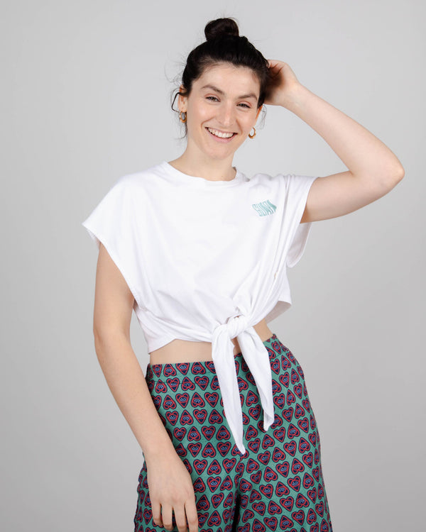 Brava Fabrics Asis Percales Pantalón Ancho Heart Light Morera