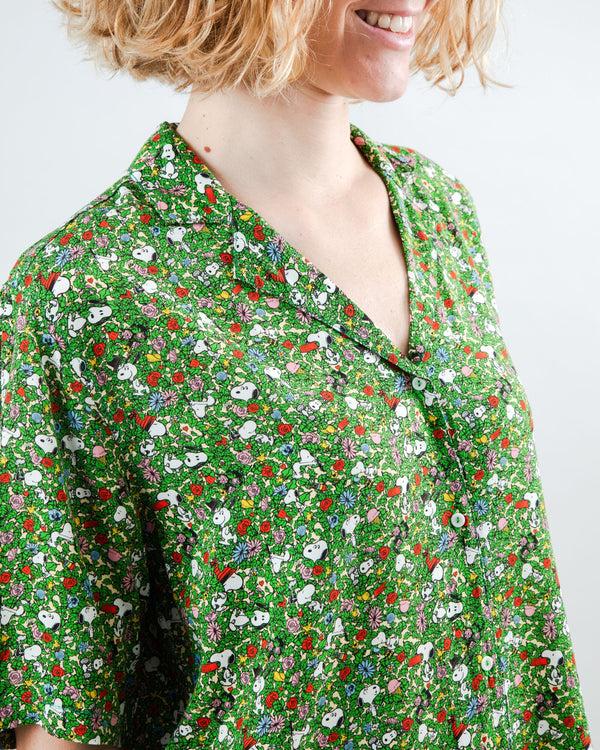 Brava fabrics Blusa Aloha Peanuts Flower Garden Verde