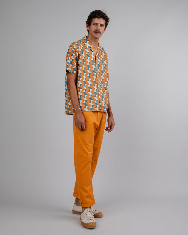 Brava Fabrics Aloha Big Tiles Ocre