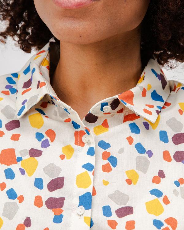 Brava fabrics Blusa Algodón Geo Ecru