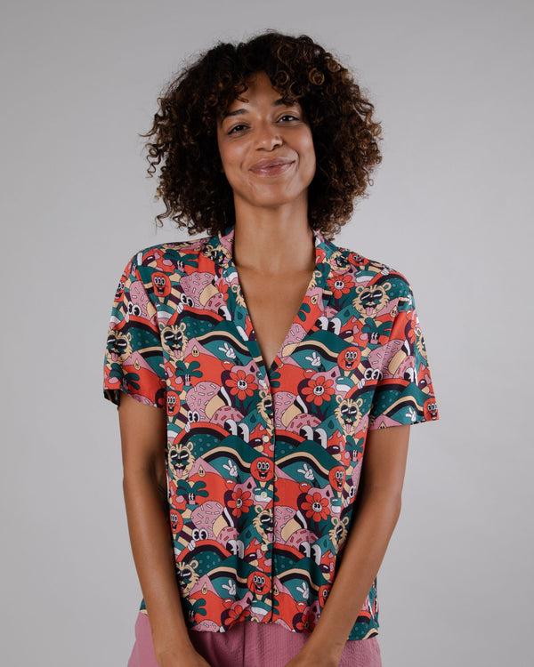 Brava Fabrics Blusa Aloha Yeye Weller Roja