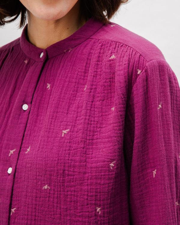 Brava fabrics Blusa Boho Algodón Dusk Grape