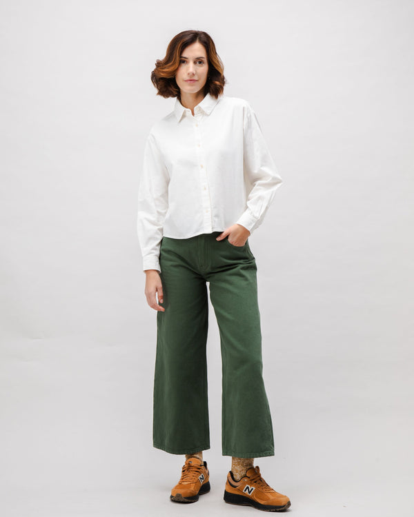 Brava Fabrics Blusa Boxy Algodón Babycord Ecru