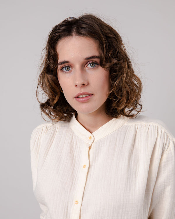 Brava Fabrics Blusa Bubble Mao Ecru