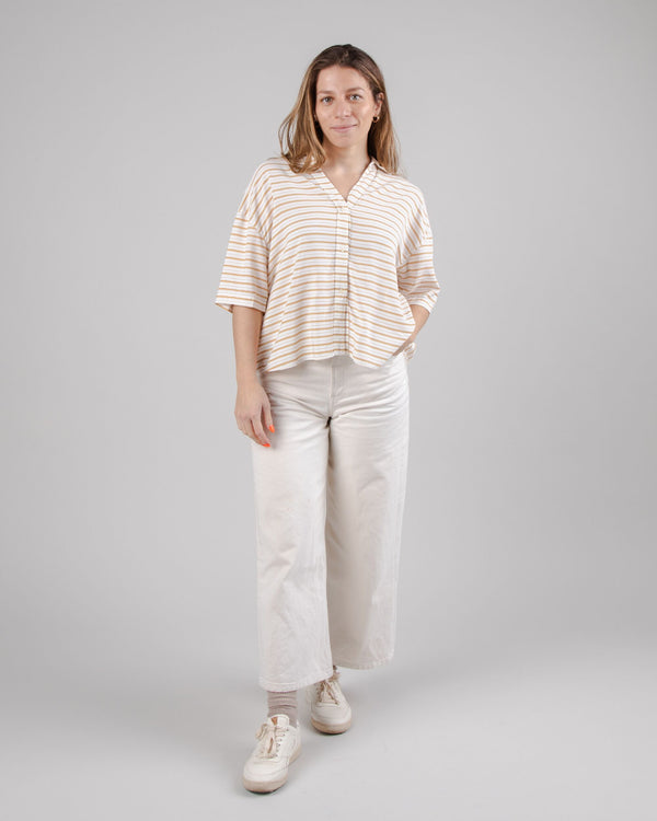 Brava Fabrics Blusa Corta Oversize Mix Narciso