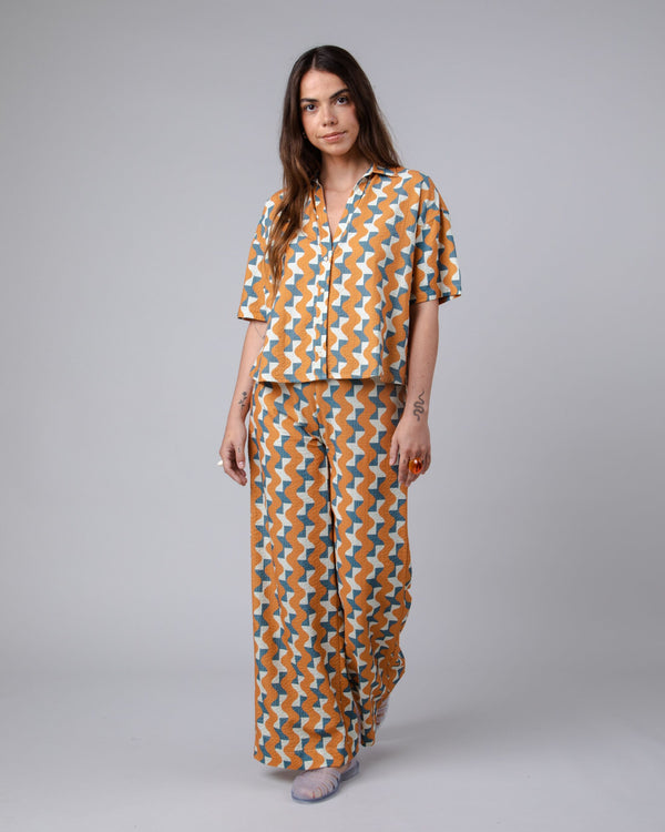 Brava Fabrics Blusa Cropped Big Tiles Ocre