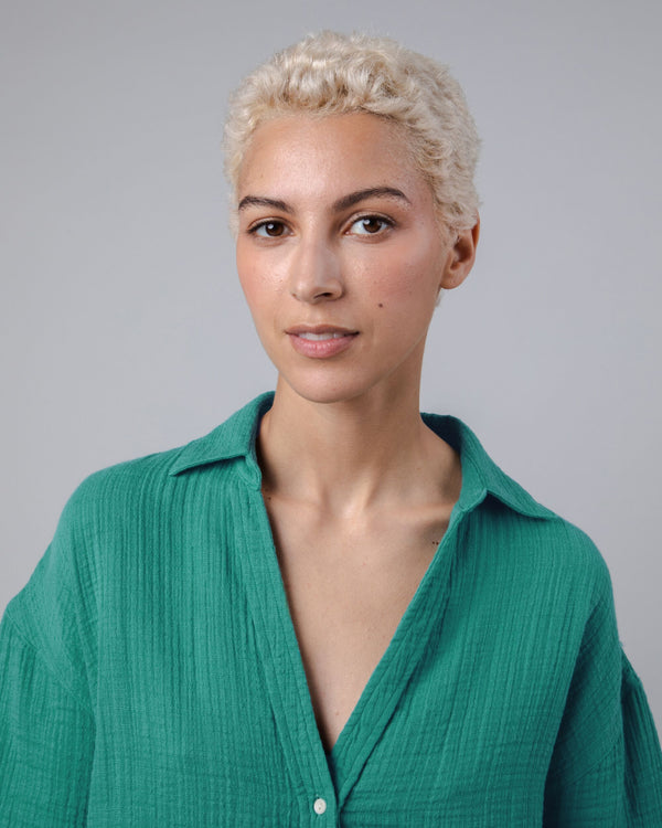 Brava Fabrics Blusa Cropped Bubble Verde