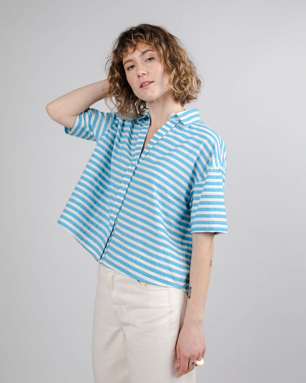 Brava Fabrics Blusa Cropped Stripes Azul