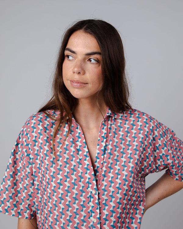 Brava fabrics Blusa Cropped Tiles Rosa