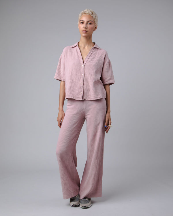 Brava Fabrics Blusa Cropped Tiles Rosa