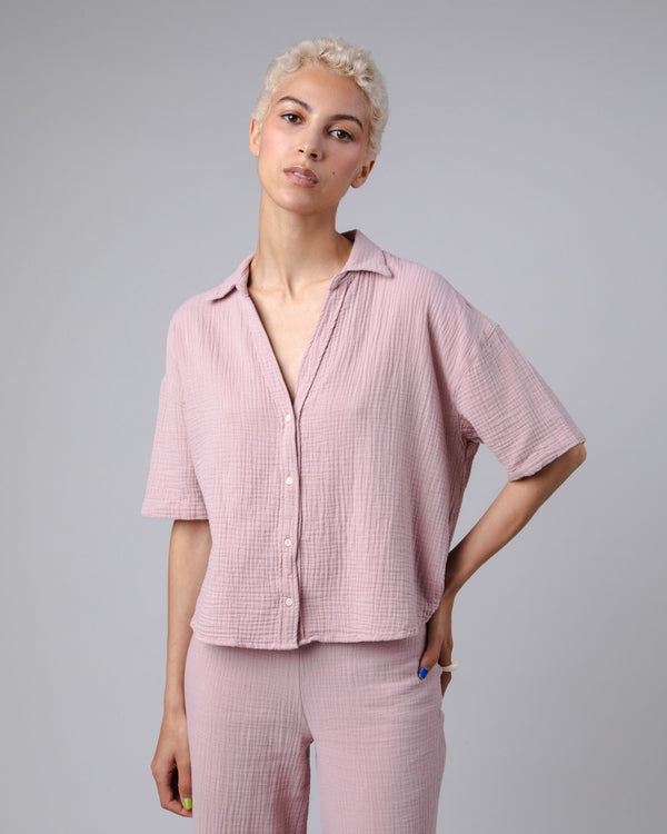 Brava fabrics Blusa Cropped Tiles Rosa
