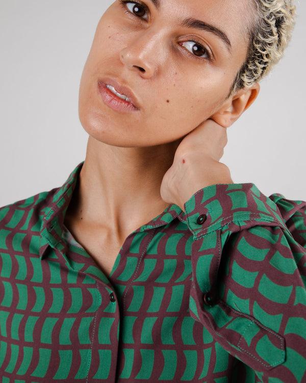 Brava Fabrics Blusa Geo Green