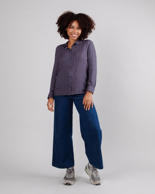 Brava Fabrics Blusa Lips Prune